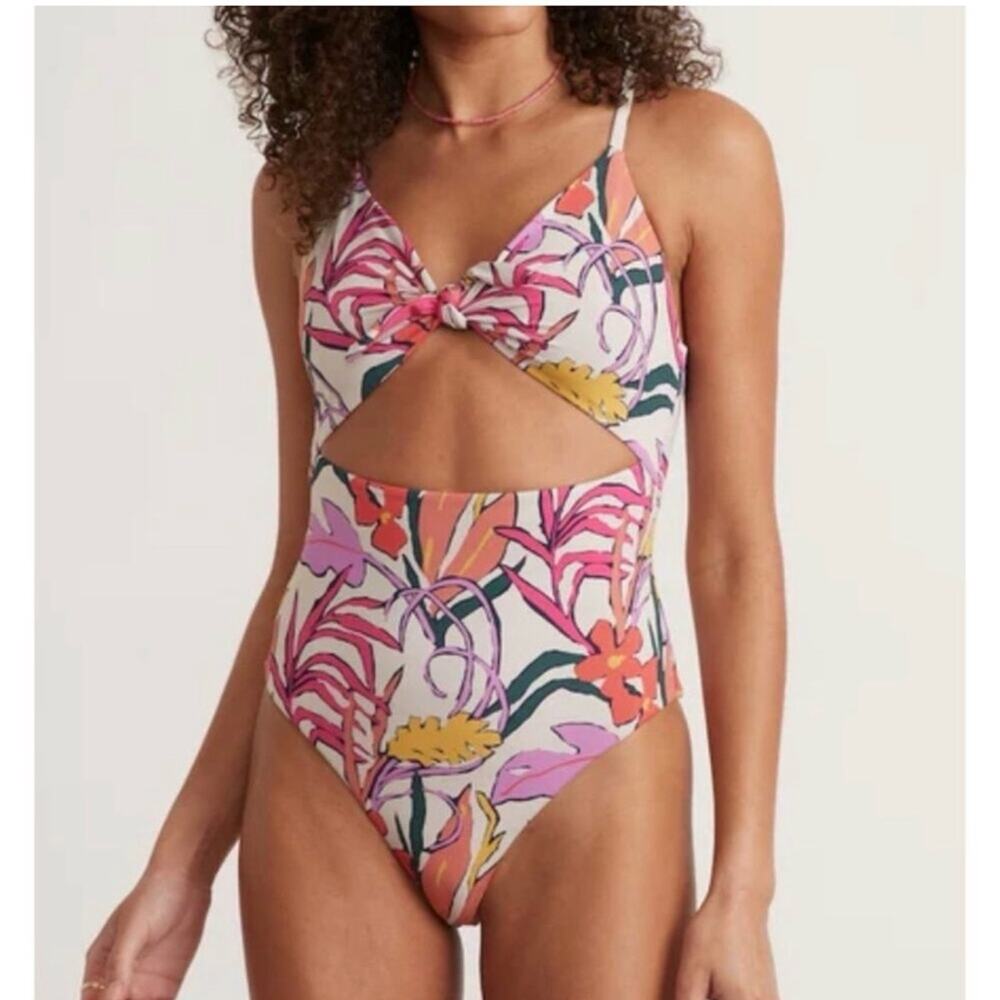 NWT Marine LayerHavana Tie Front One Piece in Tropical Floral size XS